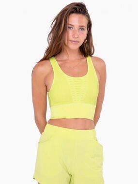Mono B Neon Green Sports Bra S